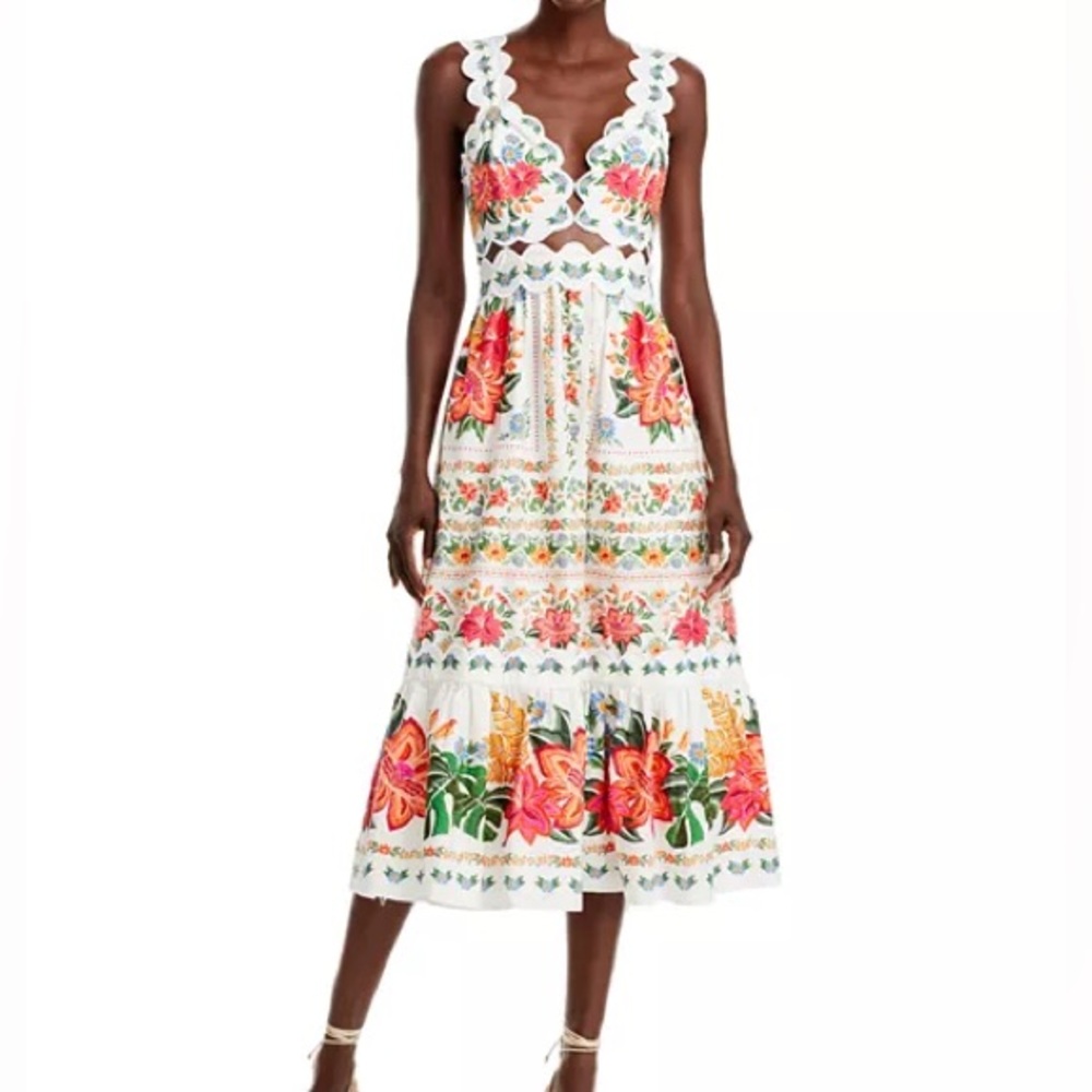 Farm Rio Bloom Garden Midi Dress